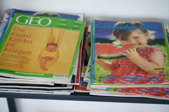 Zeitschriften im Warteraum der Praxis